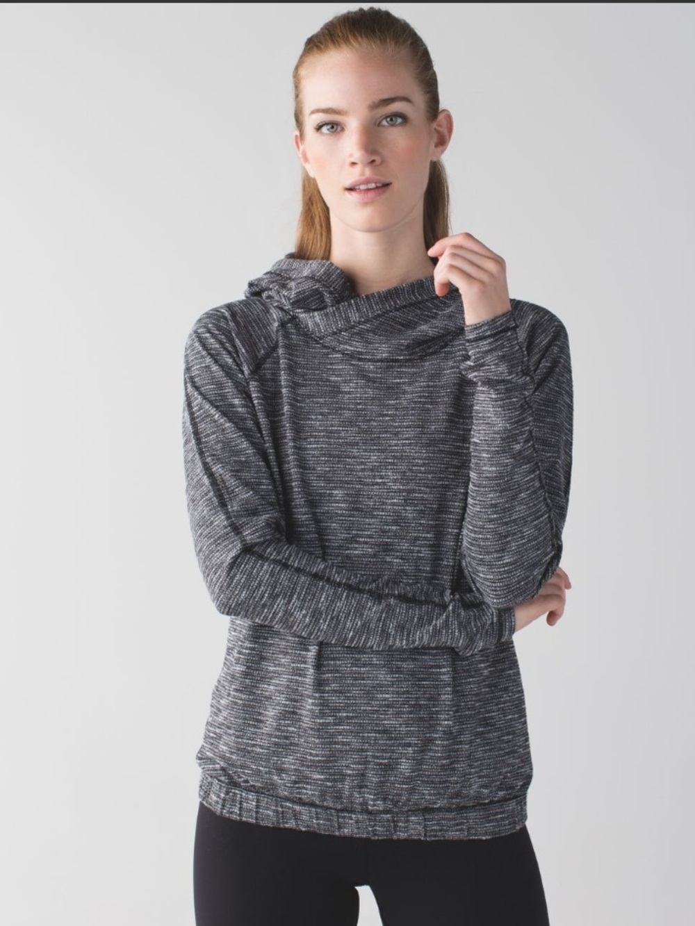 lululemon Healthy Heart Pullover Coco Pique Black White